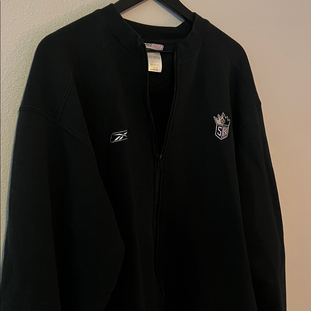 Reebok Black Full-Zip Jacket Sacramento Kings